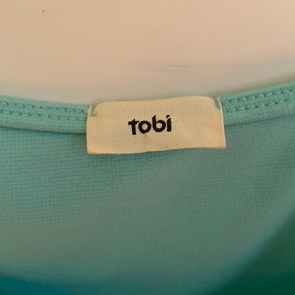 Merry in the Middle Crochet Dress- Mint Green - Picture 5 of 6